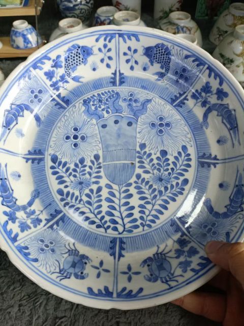 古玩陶瓷魚藻紋青花盤拍賣,當前價格3888元