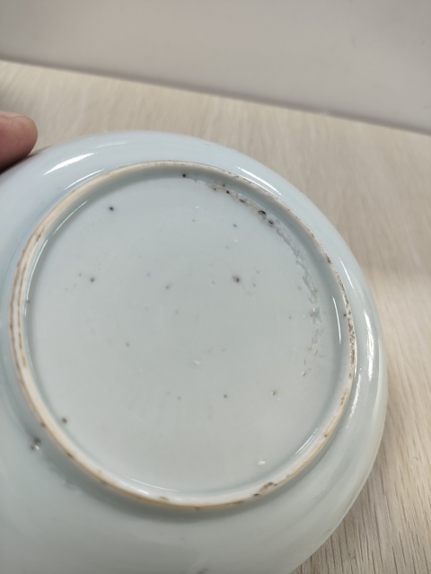 古玩陶瓷花鳥紋青花盤拍賣,當前價格350元