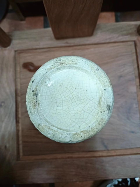 古玩陶瓷漳州窯雙鋪首白釉瓶拍賣，當前價格4500元