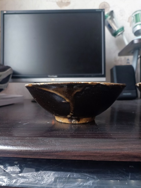 古玩陶瓷元末明初磁州窯淄素碗拍賣，當前價格199元