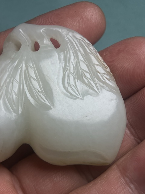 古玩玉器籽料白玉壽桃拍賣,當前價格13800元