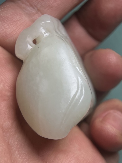 古玩玉器籽料白玉壽桃拍賣,當前價格13800元