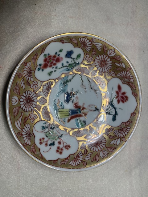 古玩陶瓷雍正粉彩描金人物紋杯碟拍賣,當(dāng)前價(jià)格288元
