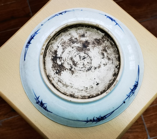 古玩陶瓷清代青花盤真品鑒賞圖
