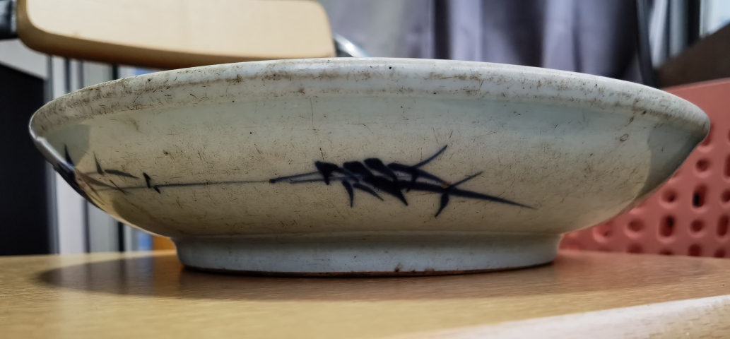 古玩陶瓷清代青花盤真品鑒賞圖