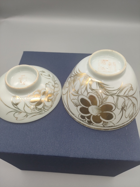 古玩陶瓷民國(guó),名品文雅描金花卉詩(shī)文蓋碗拍賣(mài),當(dāng)前價(jià)格900元