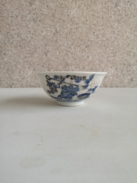 古玩陶瓷童子花卉紋碗拍賣，當前價格150元