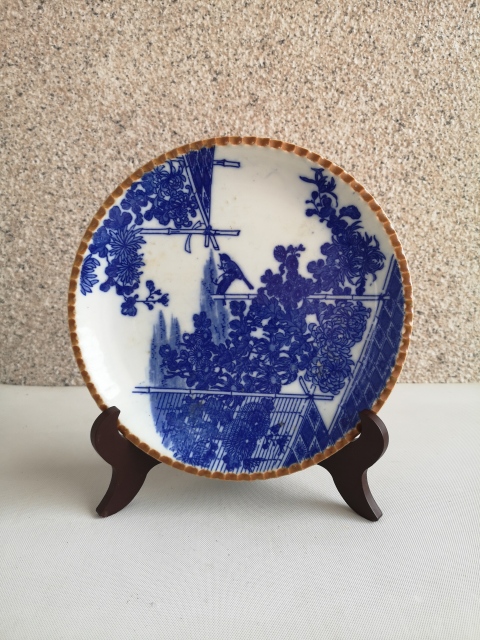古玩陶瓷花鳥紋盤拍賣,當前價格220元