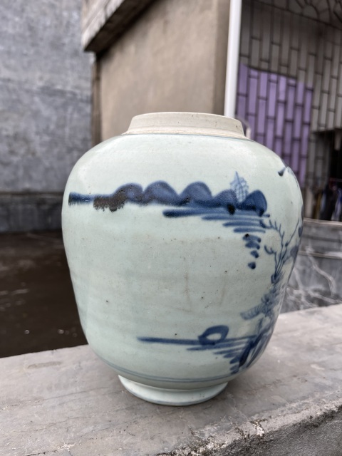 古玩陶瓷(保真卡)青花松竹梅紋大罐拍賣,當前價格1888元