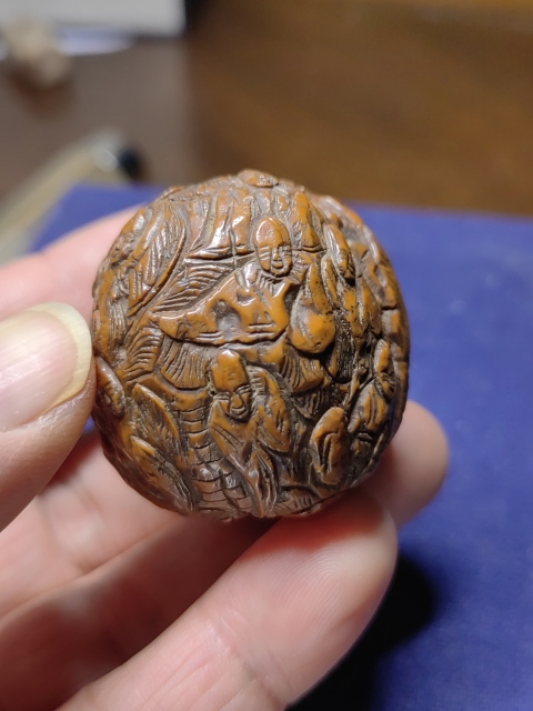 古玩雜項核雕人物把玩件拍賣,當前價格960元