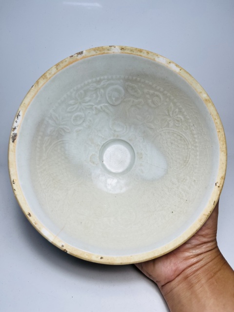 古玩陶瓷(宋代細路)影青釉嬰戲娃娃紋大碗拍賣,當前價格2999元