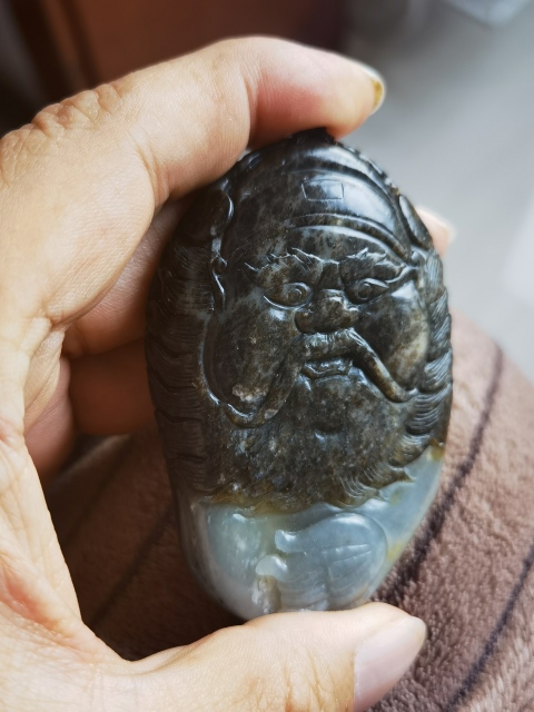 古玩玉器新疆籽料鐘馗拍賣,當前價格1500元