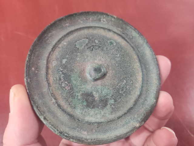 古玩銅器元代旋紋銅鏡拍賣,當前價格988元
