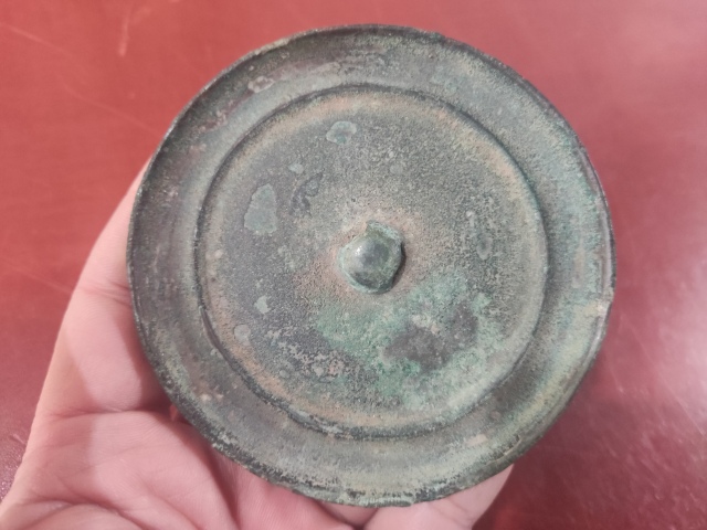 古玩銅器元代旋紋銅鏡拍賣,當前價格988元