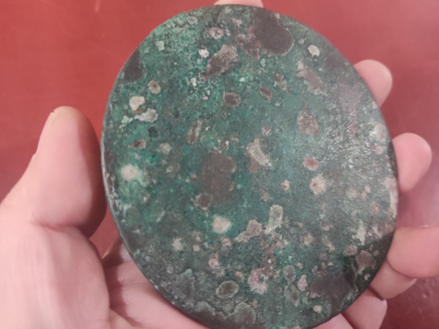 古玩銅器元代旋紋銅鏡拍賣,當前價格988元