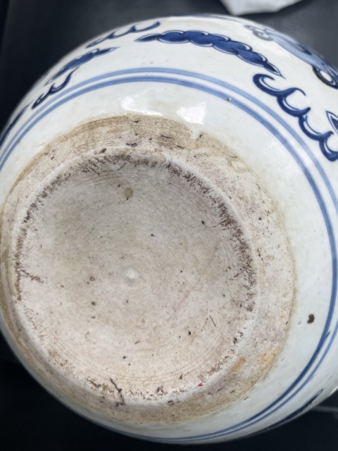 古玩陶瓷青花獅子滾繡球紋文房卷缸拍賣,當前價格22888元