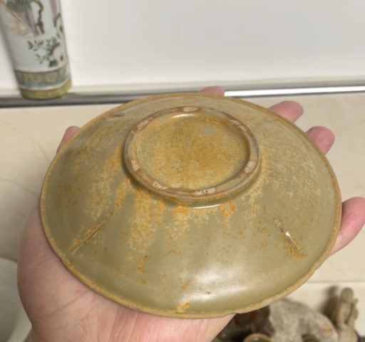 古玩陶瓷五代越窯出筋葵口盤完整有拖油。拍賣，當前價格6999元