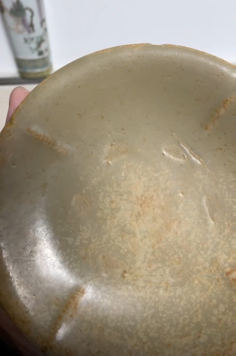 古玩陶瓷五代越窯出筋葵口盤完整有拖油。拍賣，當前價格6999元