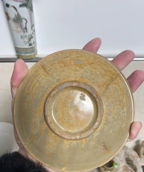 古玩陶瓷五代越窯出筋葵口盤完整有拖油。拍賣，當前價格6999元
