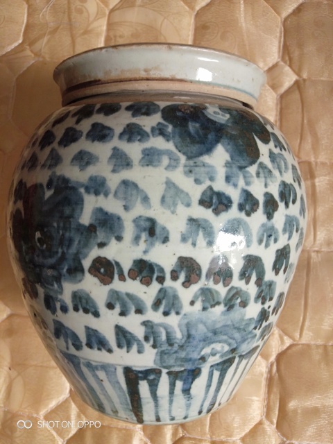 古玩陶瓷青花花卉紋蓋罐拍賣,當前價格568元