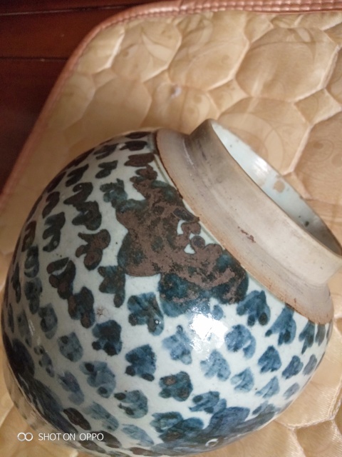 古玩陶瓷青花花卉紋蓋罐拍賣,當前價格568元