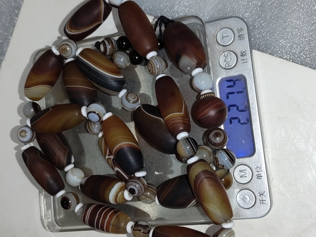 古玩雜項瑪瑙珠項鏈拍賣，當前價格588元