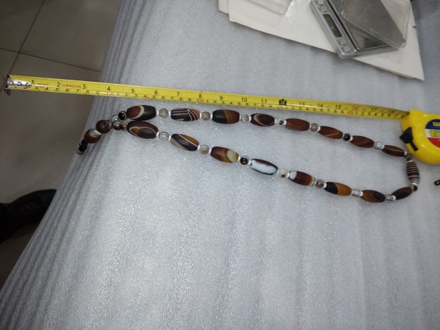 古玩雜項瑪瑙珠項鏈拍賣，當前價格588元