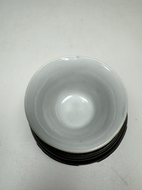古玩陶瓷青花鳳穿牡丹圖撇口杯拍賣，當前價格3600元
