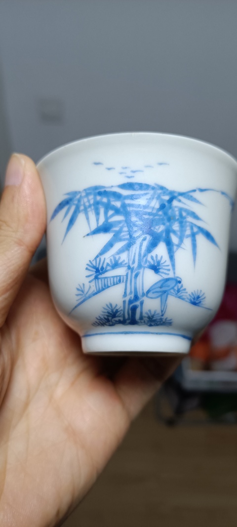 古玩陶瓷民國 江西瓷業(yè)公司藍(lán)彩人物紋杯拍賣,當(dāng)前價格1800元