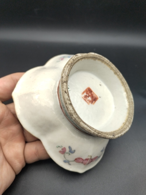 古玩陶瓷粉彩松鶴圖供盤拍賣,當前價格980元