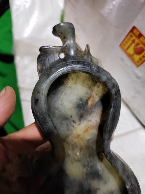 古玩玉器岫玉雕“葫蘆形筆洗”拍賣，當前價格1366元