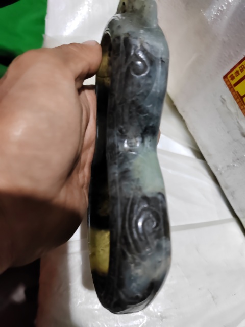 古玩玉器岫玉雕“葫蘆形筆洗”拍賣，當前價格1366元