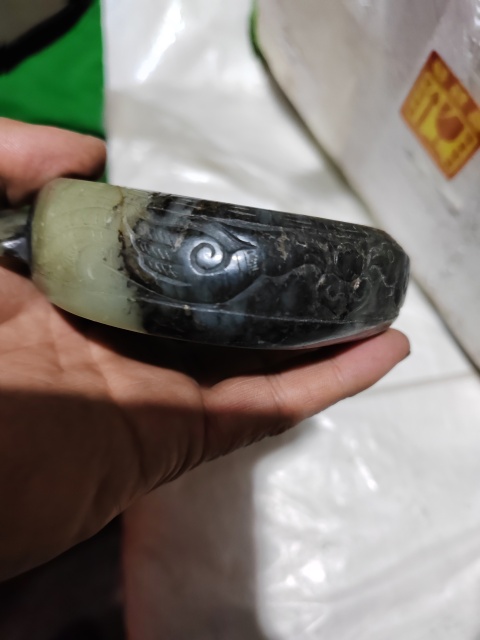 古玩玉器岫玉雕“葫蘆形筆洗”拍賣，當前價格1366元