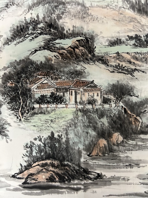 古玩字畫(huà)梁永亮老師《溪山圖》拍賣(mài)，當(dāng)前價(jià)格758元