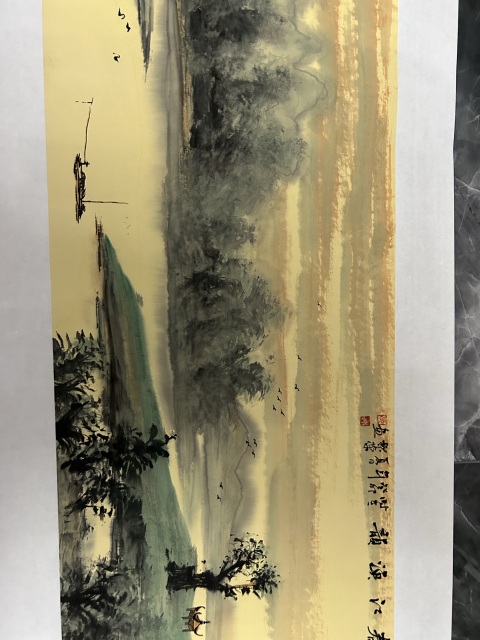 古玩字畫邵繁榮老師《春江漁韻》拍賣，當前價格750元