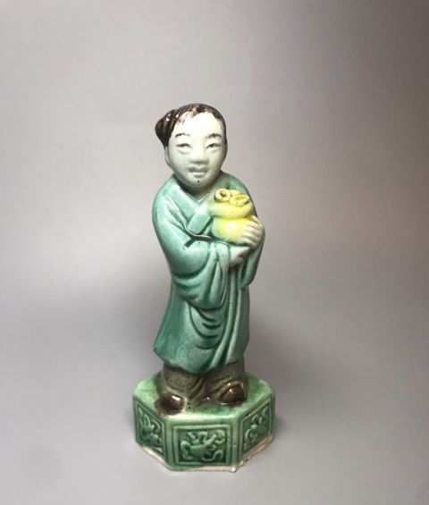 古玩陶瓷素三彩人物造像拍賣，當前價格1580元
