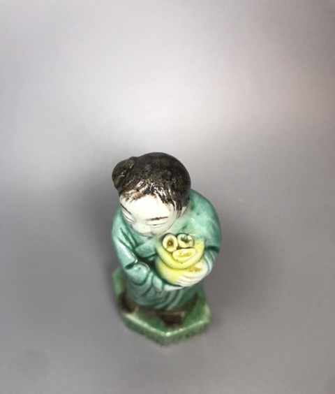 古玩陶瓷素三彩人物造像拍賣，當前價格1580元