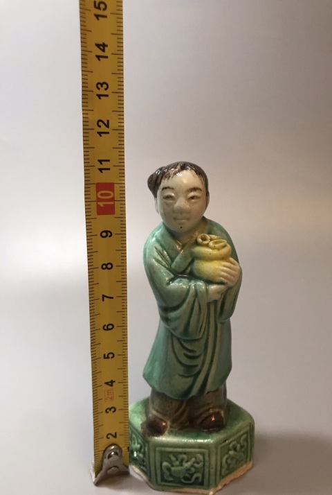 古玩陶瓷素三彩人物造像拍賣，當前價格1580元