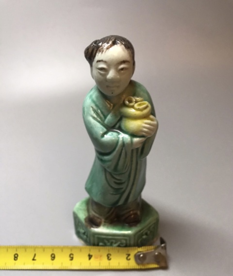 古玩陶瓷素三彩人物造像拍賣，當前價格1580元