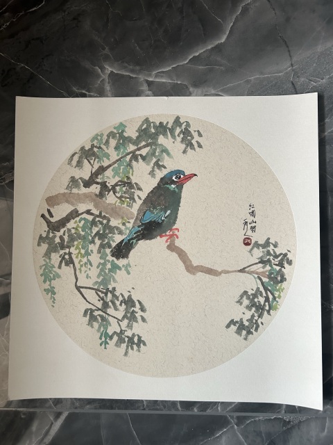 古玩字畫團扇寫意花鳥拍賣，當前價格298元