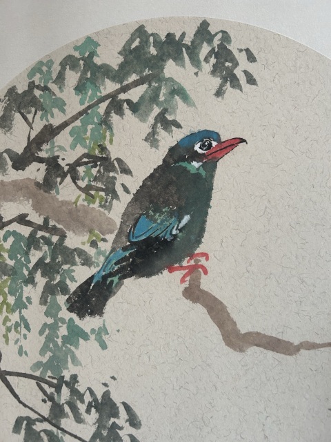 古玩字畫團扇寫意花鳥拍賣，當前價格298元
