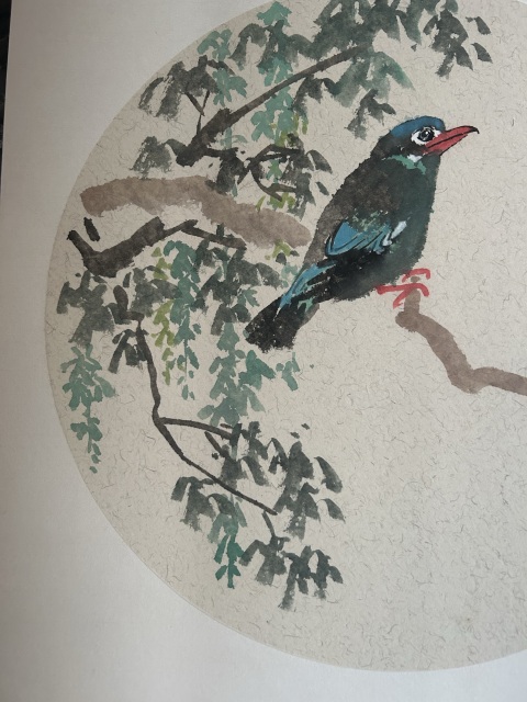 古玩字畫團扇寫意花鳥拍賣，當前價格298元