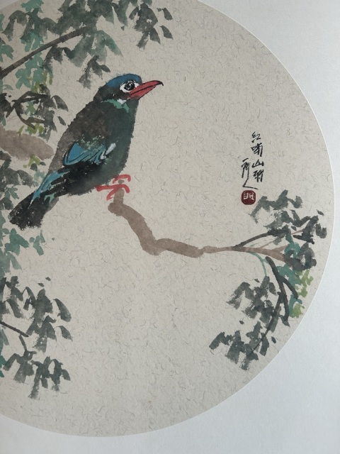 古玩字畫團扇寫意花鳥拍賣，當前價格298元