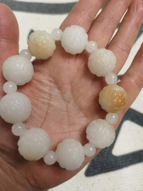 古玩玉器帶工珠子手鏈拍賣，當前價格3000元