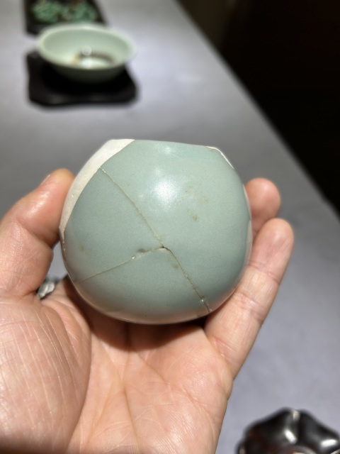 古玩陶瓷南宋龍泉窯鳥食缸拍賣,當前價格3800元