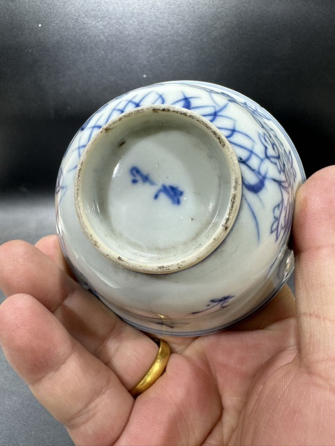 古玩陶瓷青花杯拍賣，當前價格985元