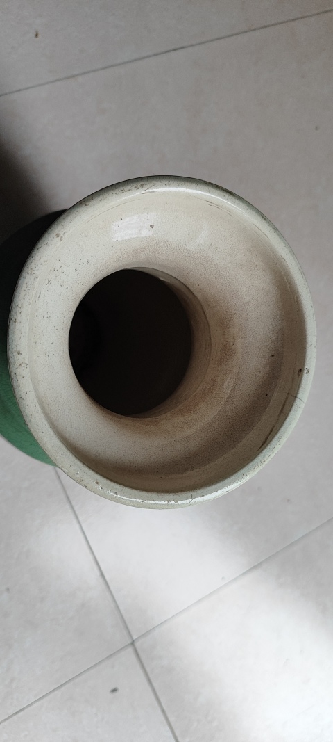 古玩陶瓷綠釉開片瓷瓶拍賣,當前價格4800元