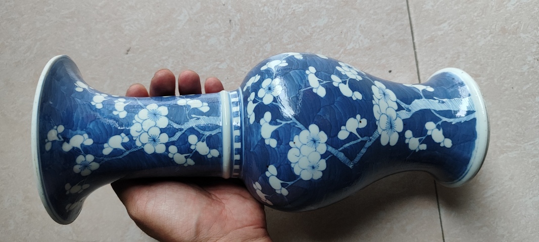 古玩陶瓷清中晚期青花冰梅鳳尾尊拍賣,當(dāng)前價格8800元