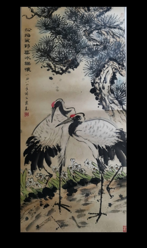 古玩字畫已故清華美院教授著名教育家書法家國畫家陶如讓寫意花鳥拍賣，當前價格12000元