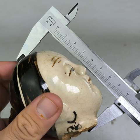 古玩陶瓷磁州窯人物彩繪頭像拍賣,當前價格1099元